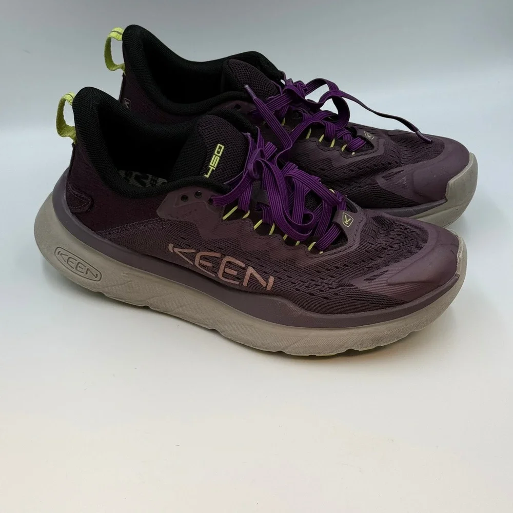 Keen WK450 Women 6.5 Black Plum and Daiquiri Green Walking Shoes Sneaker 1029506